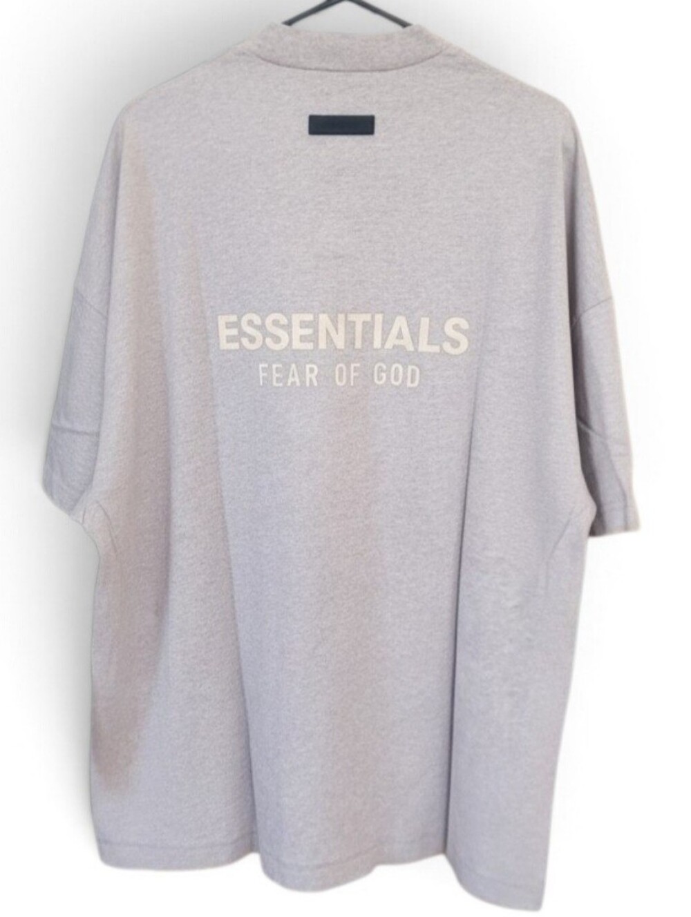 ESSENTIALS Fear of God Men's Dark Oatmeal Beige Logo T-Shirt Size L